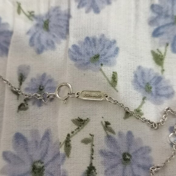 Tiffany & Co.925 Sterling Silver Round Column Pendant Necklace - Picture 6 of 7